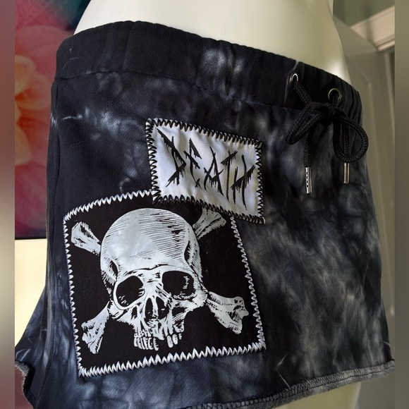 DollsKill | NWT’s Current Mood Cyber Y2K Goth Grunge Mini Sweat Skirt - Picture 2 of 6